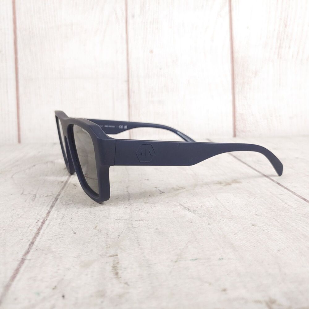 ARMANI Exchange Sunglasses - AX4154SU 837187 - Matte BLUE Grey Men's 56 mm USED - Picture 4 of 13